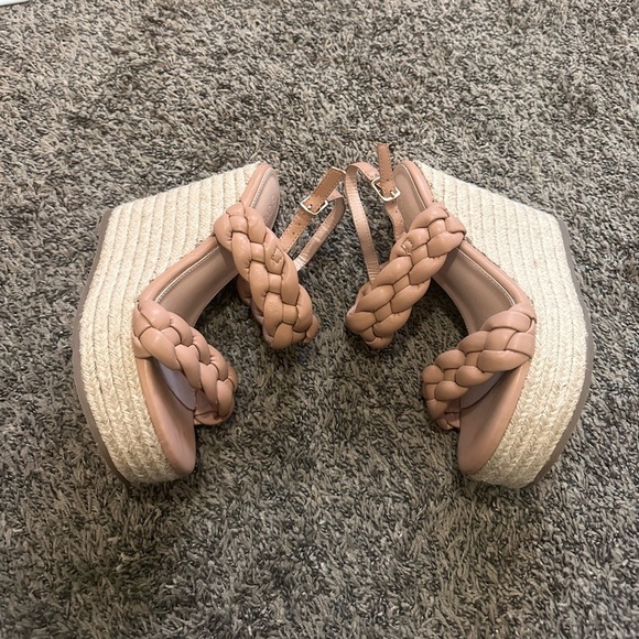 Coutgo Platform Braided Wedge Sandals Size 7 Women’s - Picture 2 of 6